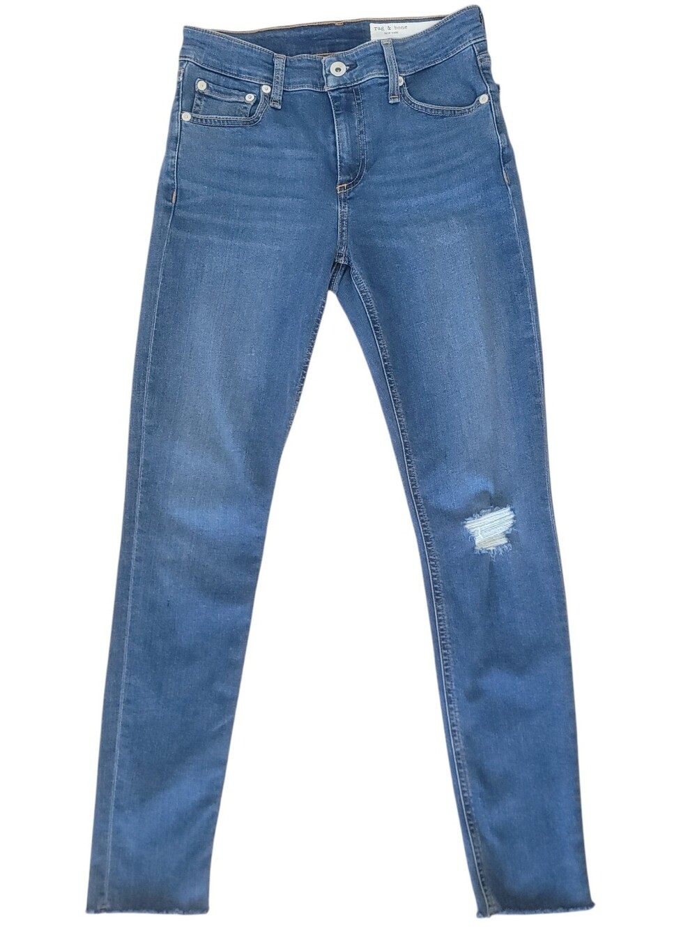 Rag & Bone Women's Cate Mid-Rise Ankle Skinny Jeans in Rue Size 25 Minimalist